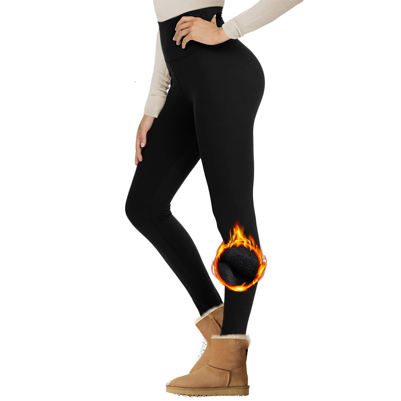 Womens Leggings NORMOV Women Warm Winter High Waist Elastic Thick Velvet Legins Fitness Solid Slim Legging Female 221122