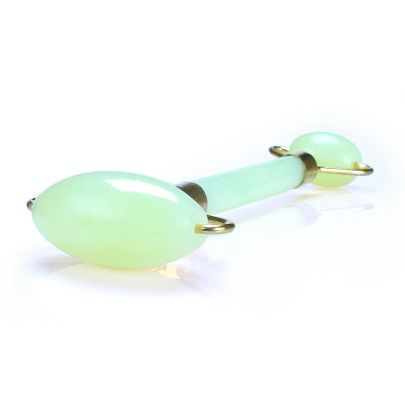 Jade Roller Massager For Face Natural Real Jade Roller Facial Massager Therapy Face Eye Neck Beauty Tool Double Sided Healing Slimming Roll Rodillo De