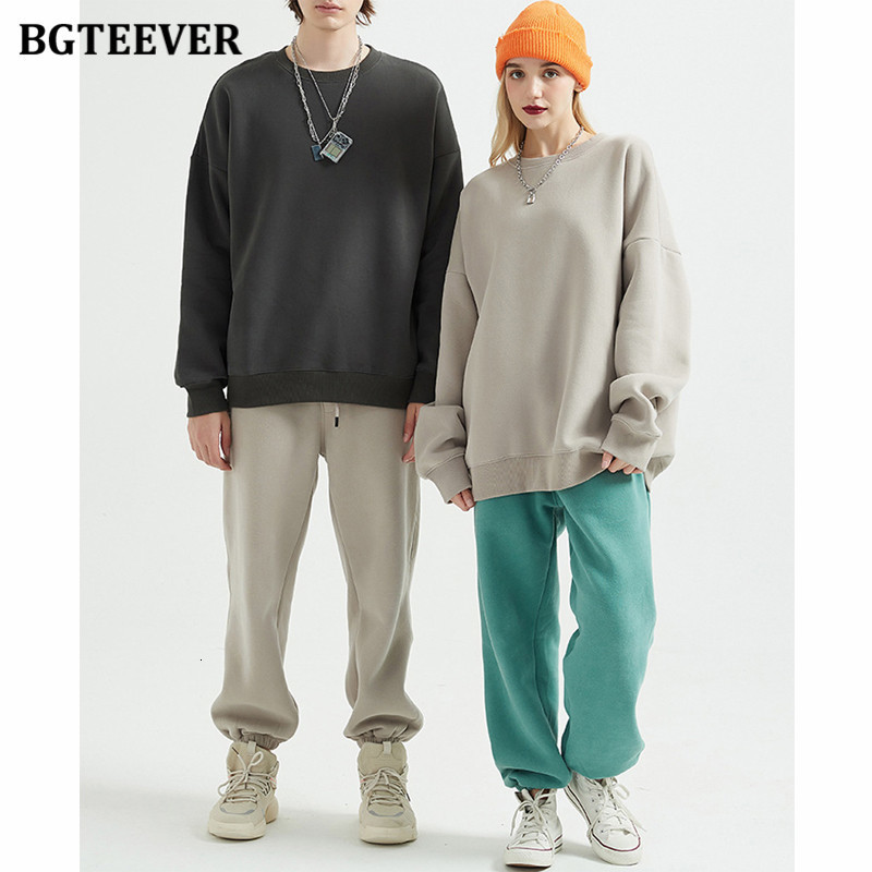 Women's Pants Capris BGTEEVER Winter Thicken Fleece Loose Women Trousers Casual Drawstring Cotton Warm Female Sweatpants Ladies Pantalon 221122