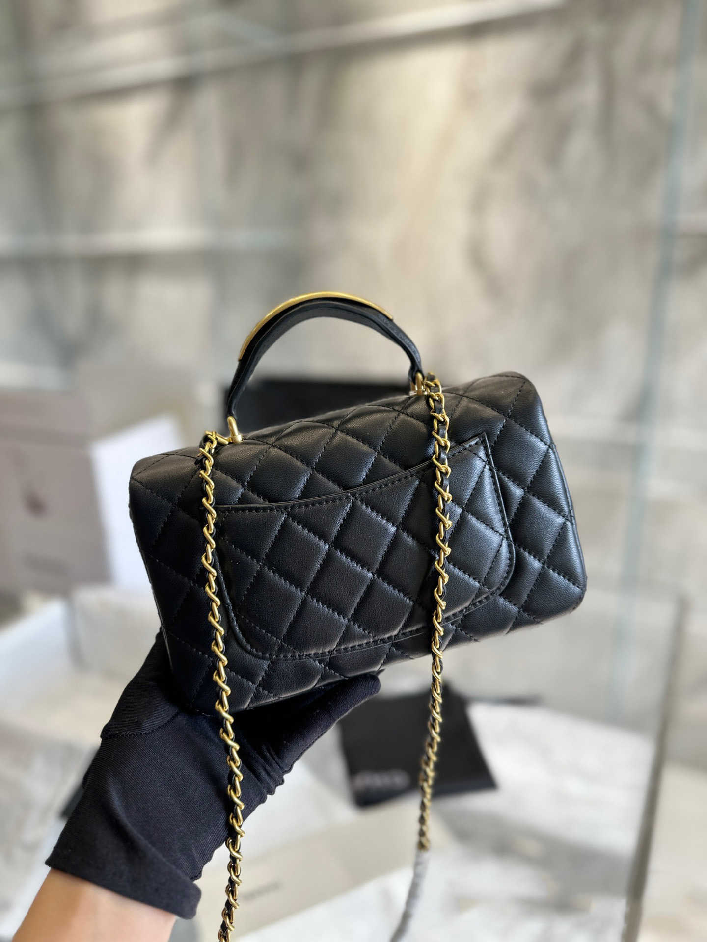 22B Autumn & Winter Vintage Players Luxury Handbags Designer Women Fashion Top Quality Lambskin Soft Leather Tote Purse Crossbody Metal Chain Flap Shoulder Bags CF6