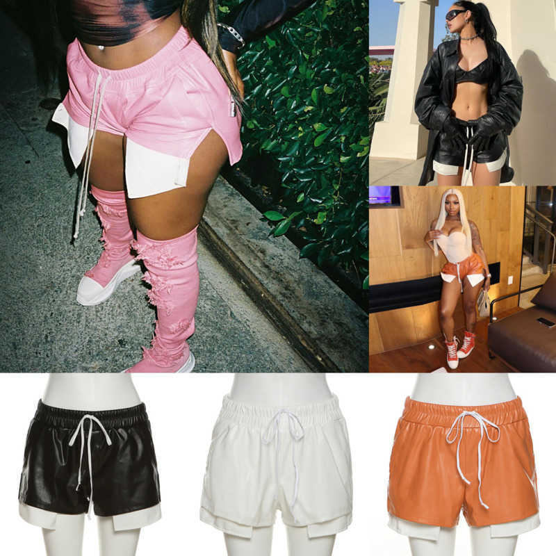 Womens PU Leather Shorts Designer 2022Fashion Contrast Color Lace Up High Waist Bag Hip Tight Casual Short Pants 4 Colours, White
Womens PU Leather Shorts Designer 2022Fashion Contrast Color Lace Up High Waist Bag Hip Tight Casual Short Pants 4 Colours, White