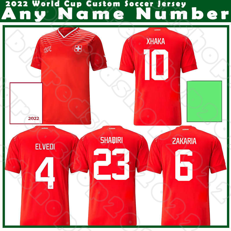 2022 Switzerland Soccer Jersey Red Men national team XHAHA EMBOLO OKAFOR SOW SHAQIRI ELVEDI SEFEROVIC OMLIN FREULER ZAKARIA home away football Shirt uniforms, Men jesey(ruishi)
2022 Switzerland Soccer Jersey Red Men national team XHAHA EMBOLO OKAFOR SOW SHAQIRI ELVEDI SEFEROVIC OMLIN FREULER ZAKARIA home away football Shirt uniforms, Men jesey(ruishi)