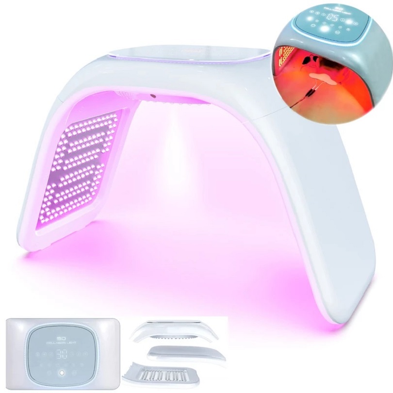 5D Collagen Light LED Therapy Machine for Skin Rejuvenation -Hot Steam Nano Spray Anti-Aging Facial Mask for Face Beauty Device for Youthful