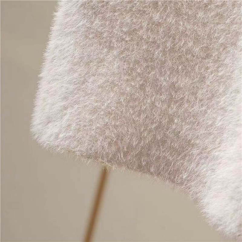 Skirts Winter Slim Sable Knitting Mink Cashmere Warm Short Fashion Korea E Girl Solid Color Fur Soft Miniskirt 221122