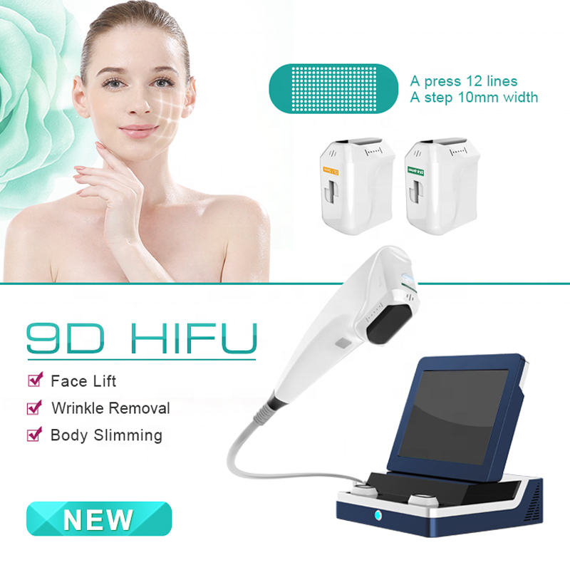 9D HIFU 12 Line Face Lift Anti Aging Wrinkle Remover Professional Beauty Machine for Abdomen Double Chi Fat Loss Skin Tightening