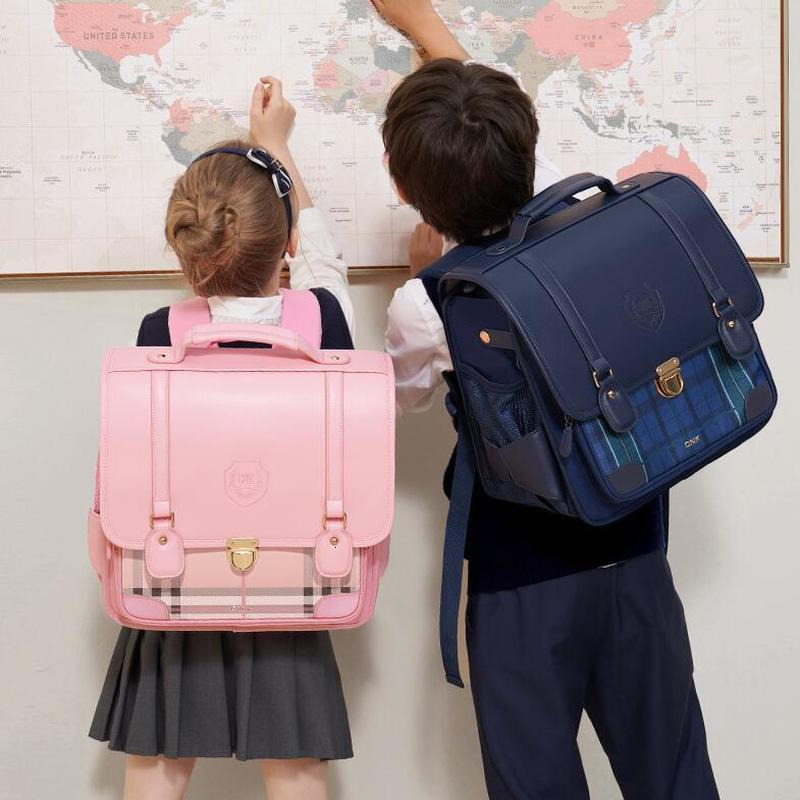 Backpacks School kids British Plaid Printing Bags Waterproof Larger Capacity Student Orthopedic bag Mochila 221122