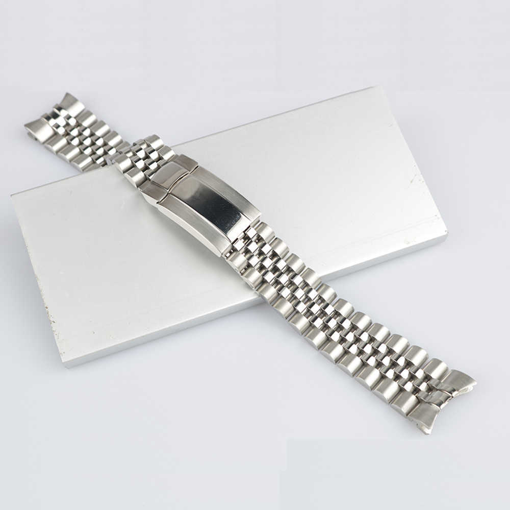 High Quality 316L Solid Screw Links Watch Band Strap Bracelet Jubilee with 20mm Silver Clasp For Master II