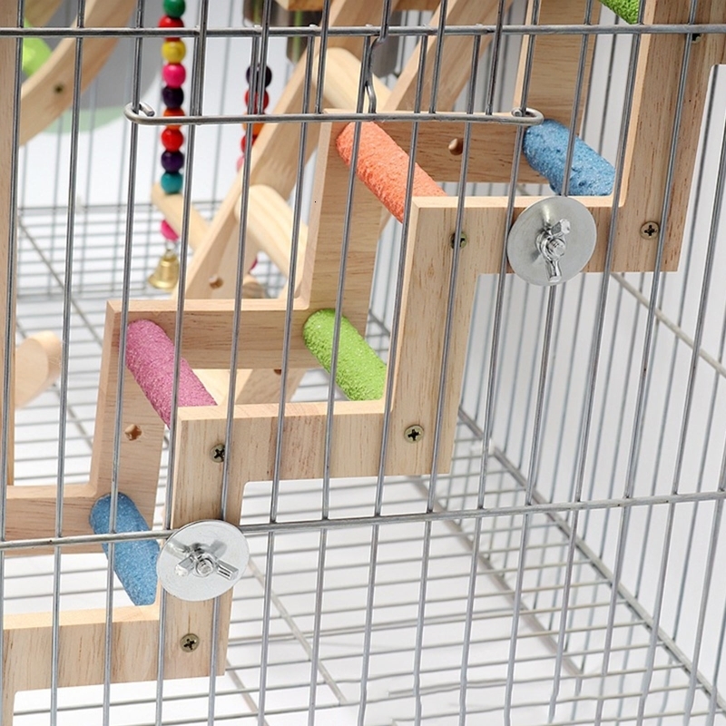 Other Pet Supplies Bird Ladders for Cage Natural Wood Climbing Toy for Cockatiels Conures Parakeets 40JA 221122q
