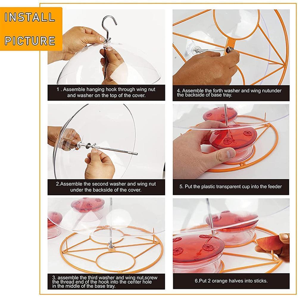 Other Pet Supplies Droplet Bird Waterer Hanging Wild Birds Water Feeder for Outdoor Garden Water Feeder For Bird With Transparent Roof 221122q