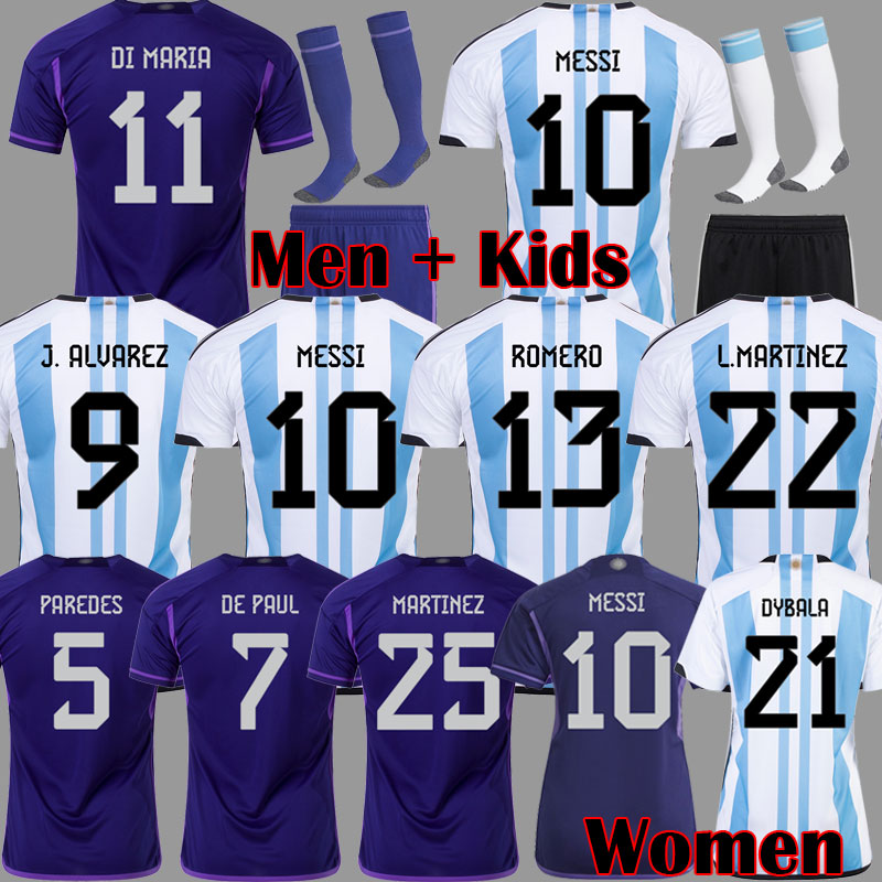 Argentina soccer Jersey Fans player version 2022 DYBALA MARTINEZ Maradona de paul football shirt 22 23 Men women Kids sets uniform with socks di maria 03904, Player version home patches
Argentina soccer Jersey Fans player version 2022 DYBALA MARTINEZ Maradona de paul football shirt 22 23 Men women Kids sets uniform with socks di maria 03904, Player version home patches
