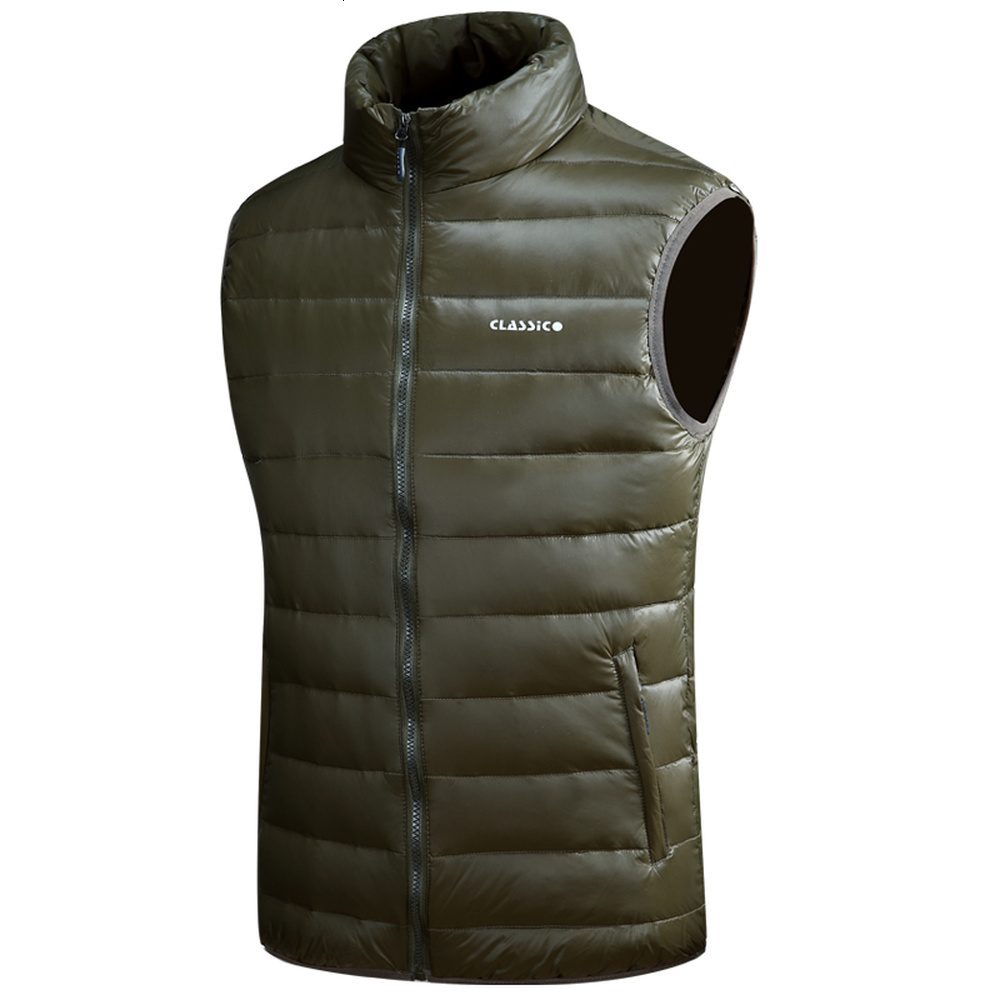 Men's Down Parkas Winter Warm Vest For Men Autumn Casual Male White Duck Parka Sleeveless Jacket Varsity Mens Thick Ultralight Waistcoat 221123