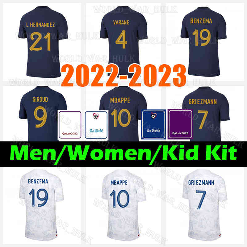 Maillots de football 2022 Soccer Jerseys French BENZEMA Football shirts MBAPPE GRIEZMANN POGBA KANTE DEMBELE maillot foot kit top shirt hommes enfants MEN kids set, Women 2022 jersey(fa guo)
Maillots de football 2022 Soccer Jerseys French BENZEMA Football shirts MBAPPE GRIEZMANN POGBA KANTE DEMBELE maillot foot kit top shirt hommes enfants MEN kids set, Women 2022 jersey(fa guo)