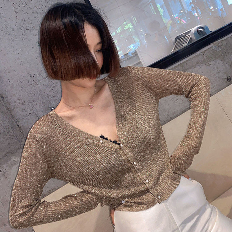Women's Knits Tees knit sweaters for women fashion clothes cropped Knitted cardigan korea style Coat Sexy fall Knitwear long sleeve top 221123