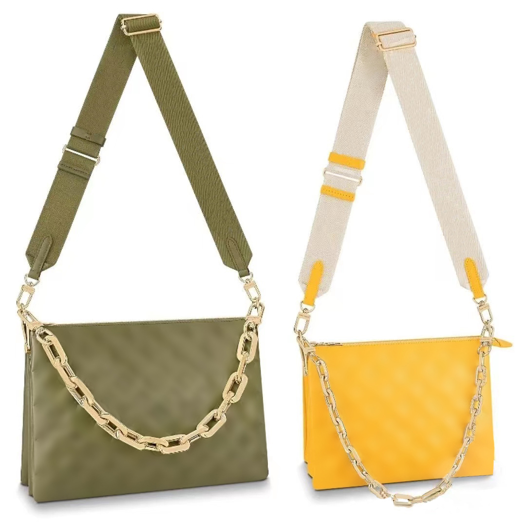 Classic M57790 COUSSIN crossbody pochette Bag wallets Women's mens Designer handbags fashion Genuine leather Gold chain Luxury tote Embossing Shoulder clutch Bags, Carton
Classic M57790 COUSSIN crossbody pochette Bag wallets Women's mens Designer handbags fashion Genuine leather Gold chain Luxury tote Embossing Shoulder clutch Bags, Carton
