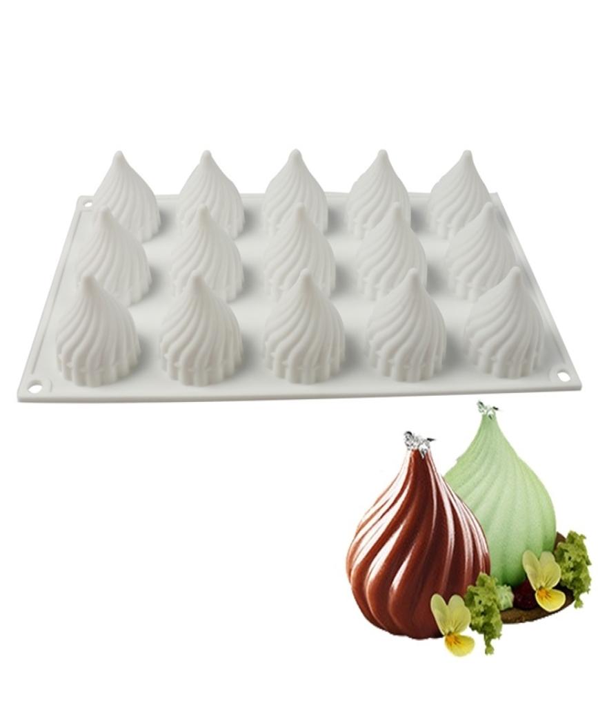 15 Cavity Cone Whirlwind Onion Silicone Cake Mold for Chocolate Mousse Pudding Dessert Bread Bakeware Pan Decorating Tools 220815
15 Cavity Cone Whirlwind Onion Silicone Cake Mold for Chocolate Mousse Pudding Dessert Bread Bakeware Pan Decorating Tools 220815