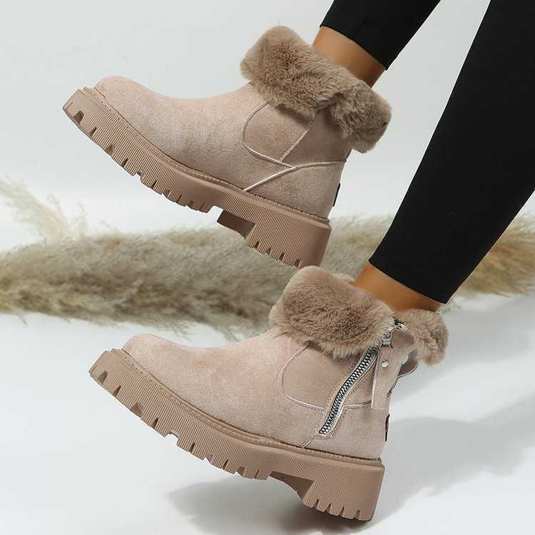 Boots 2022 Winter New Round Head Medium Heel Muffin Thick Bottom Suede Solid Side Zipper Women Shoes Snow Boots 221109, Black
Boots 2022 Winter New Round Head Medium Heel Muffin Thick Bottom Suede Solid Side Zipper Women Shoes Snow Boots 221109, Black