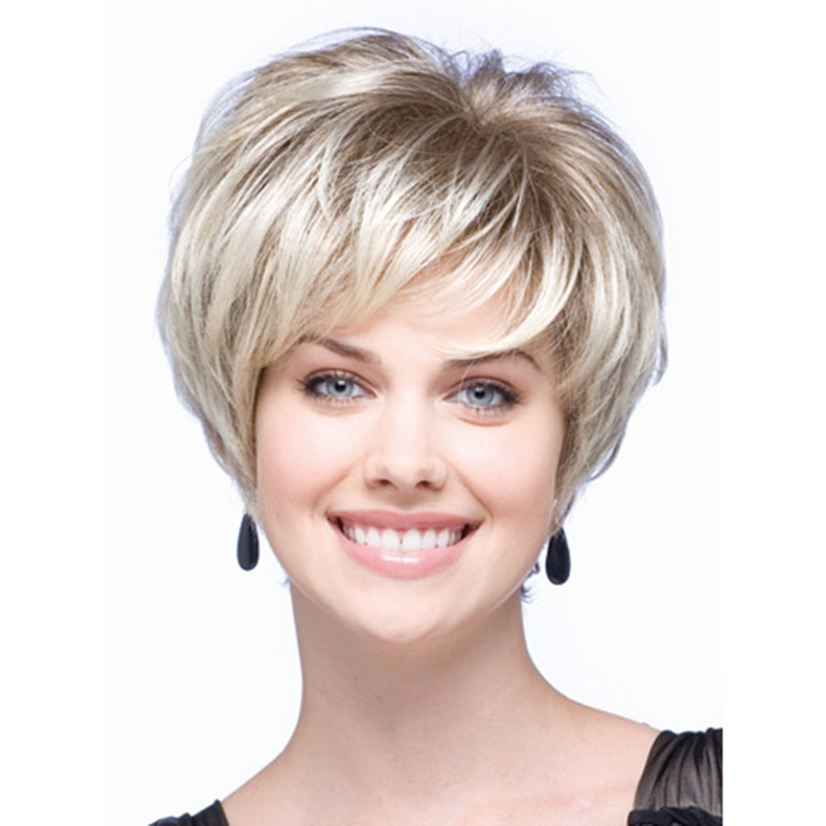 Synthetic Wigs European and American women's fluffy wig with slanted bangs short white style, Mix color
Synthetic Wigs European and American women's fluffy wig with slanted bangs short white style, Mix color