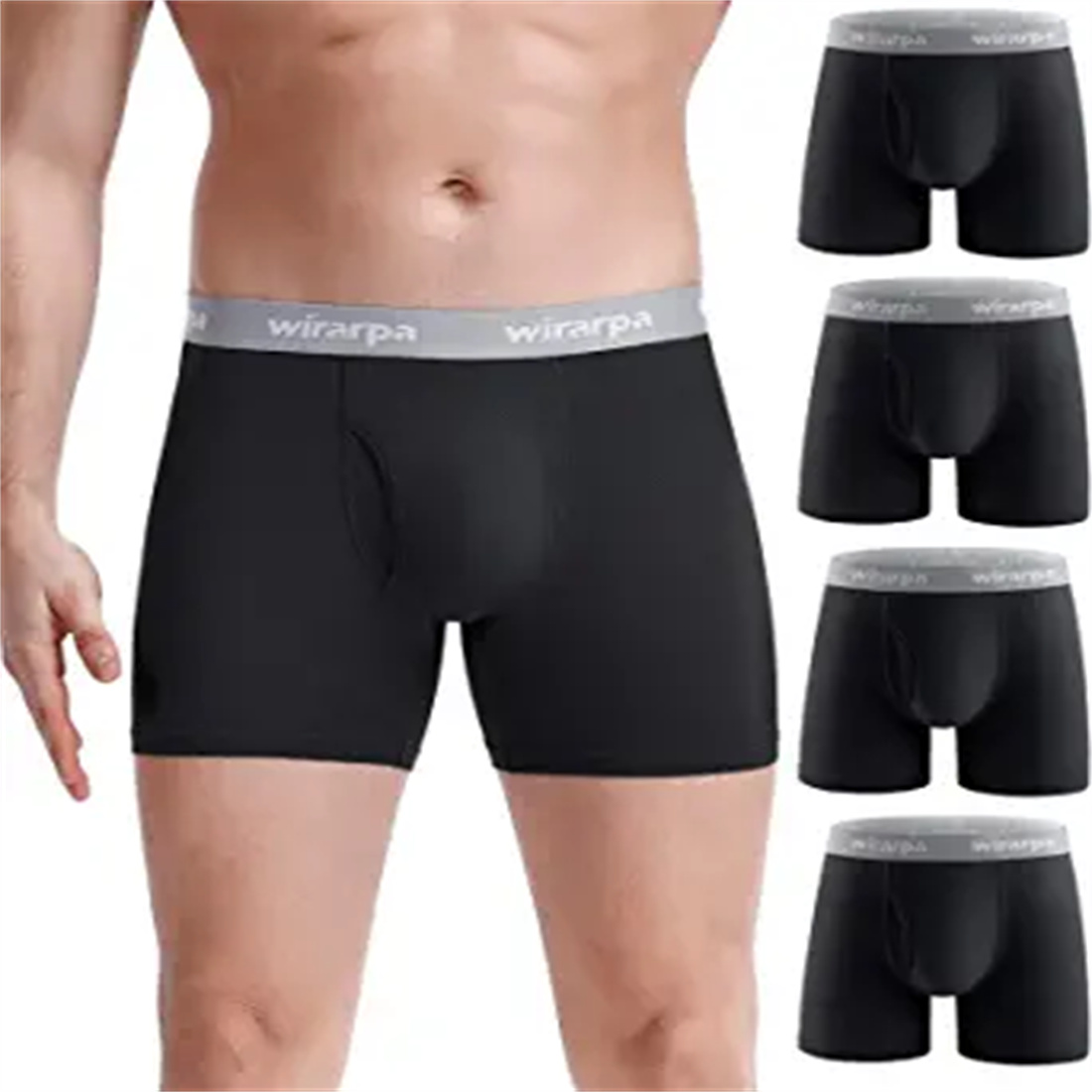 Men's Underpants Mesh Breathable Boxer Briefs Cool Breeze Men's Underwear Open Fly 4 Pack
Men's Underpants Mesh Breathable Boxer Briefs Cool Breeze Men's Underwear Open Fly 4 Pack