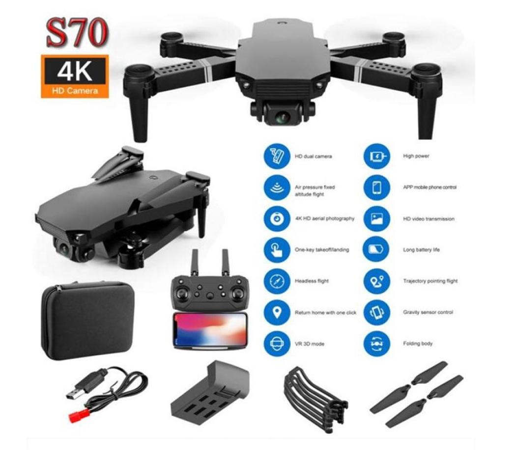 S70 pro folding Drones AircraftS UAV aerial high definition 4K dual camera four axis remote control aircraft Mini E58311d, 4k single camera+1 battery+bag
S70 pro folding Drones AircraftS UAV aerial high definition 4K dual camera four axis remote control aircraft Mini E58311d, 4k single camera+1 battery+bag
