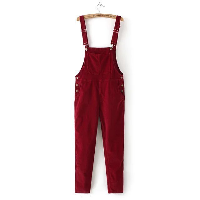 Women's Jumpsuits Rompers Spring Jumpsuits Women Slimtype Corduroy Overalls Female Mori girl Solid color Pants Cute Casual Jumpsuits Pants Autumn