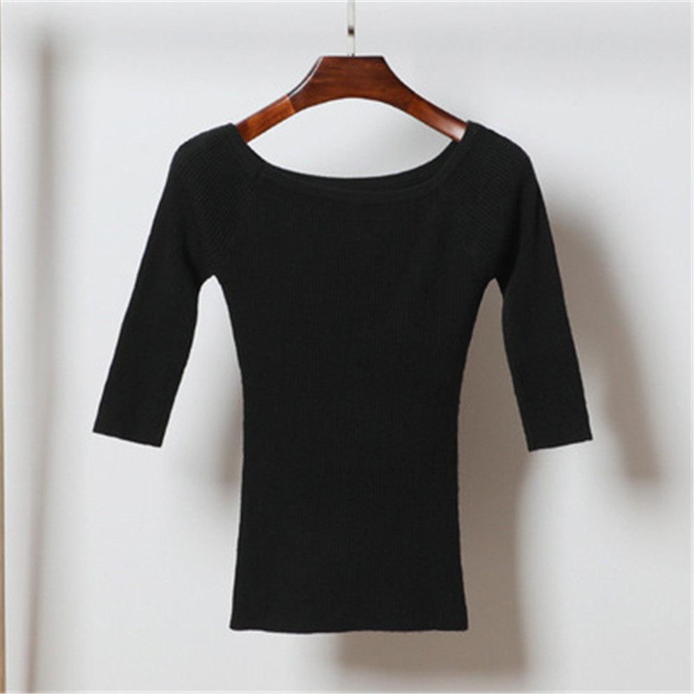 Women's Sweaters korean style sweaters for women fashion tops clothing Basic clothes brown black white pullovers knitted blouses 221123
