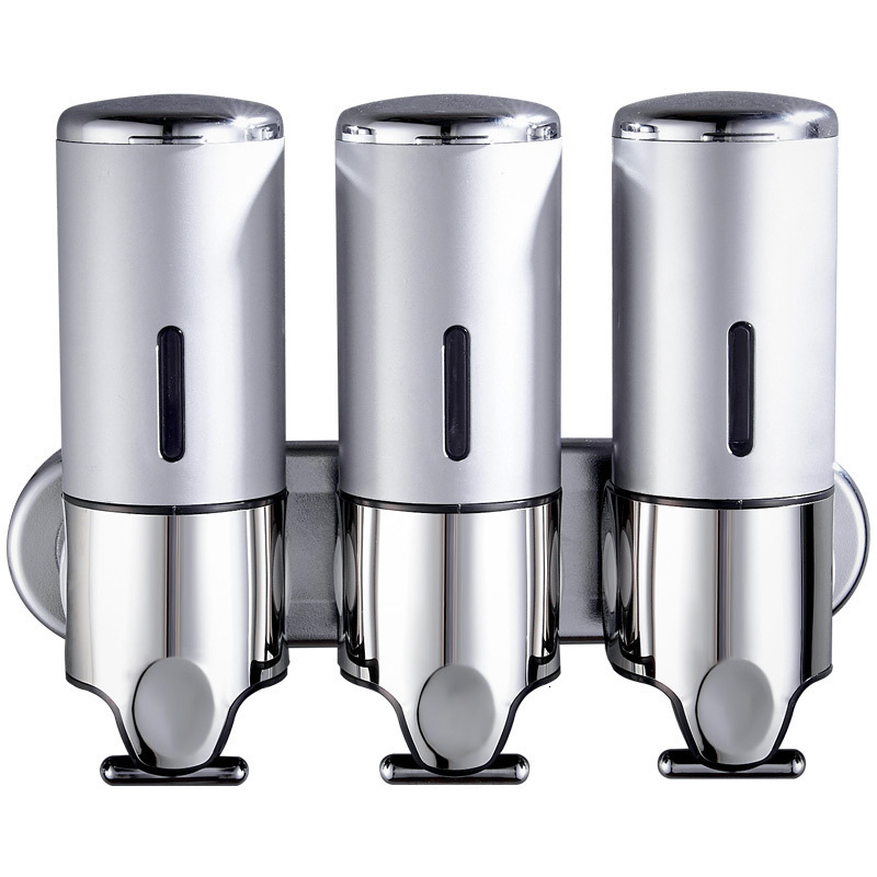 Liquid Soap Dispenser Wall Mounted Bathroom Shampoo Double Holder Head Shower Container 221123
