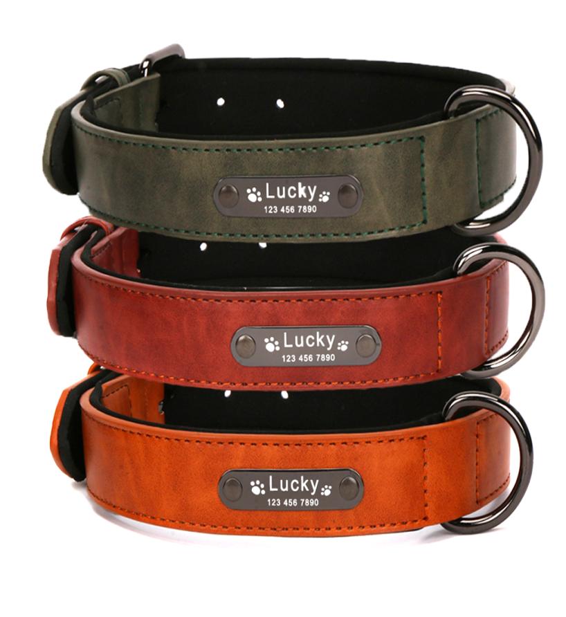 Dog Collars Leashes Engrave Name Leather Personalized Luxury Designer Small for Big Large And Leash Accessorie 221103
Dog Collars Leashes Engrave Name Leather Personalized Luxury Designer Small for Big Large And Leash Accessorie 221103