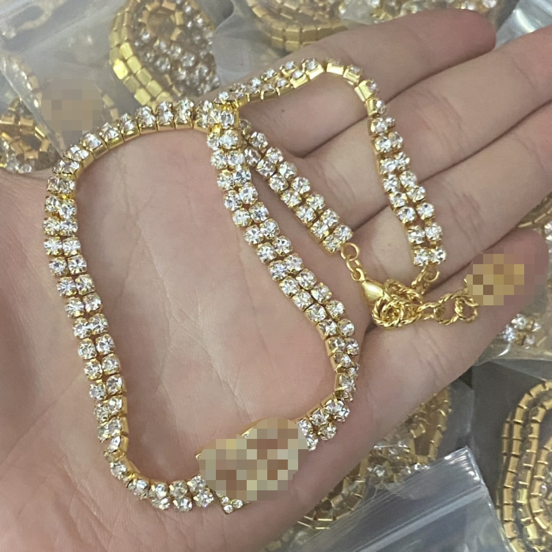 Luxury Designed Necklaces D Leeter White Crystal Diamonds pendants women's Bangle Brass 18K gold plated ladies Designer Jewelry Gifts DN1 -03
Luxury Designed Necklaces D Leeter White Crystal Diamonds pendants women's Bangle Brass 18K gold plated ladies Designer Jewelry Gifts DN1 -03