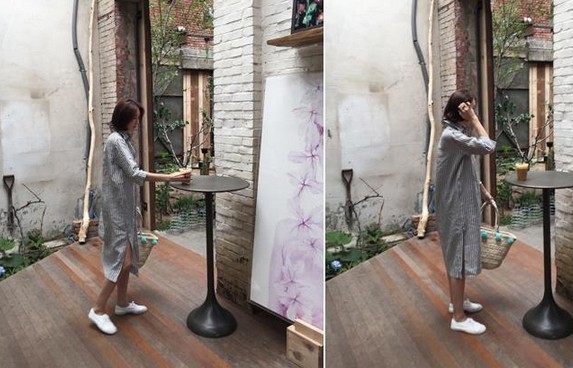 Women's Jumpsuits Rompers Ladies Casual Shirt Women Blouses Turn Down Collar Shirt Casual Tunic Feminine Women's large loose sleeves striped