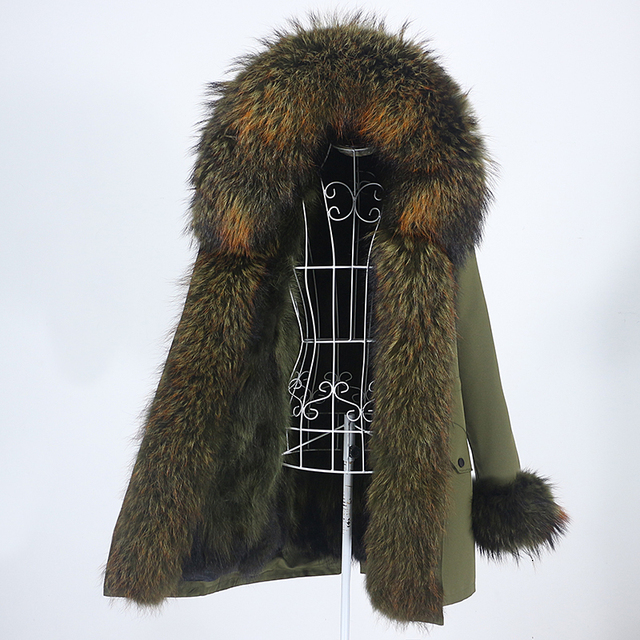 Women's Fur Faux OFTBUY Winter Jacket Women Long Parka Real Coat Natural Raccoon Collar Hood Thick Warm Streetwear Parkas 221123