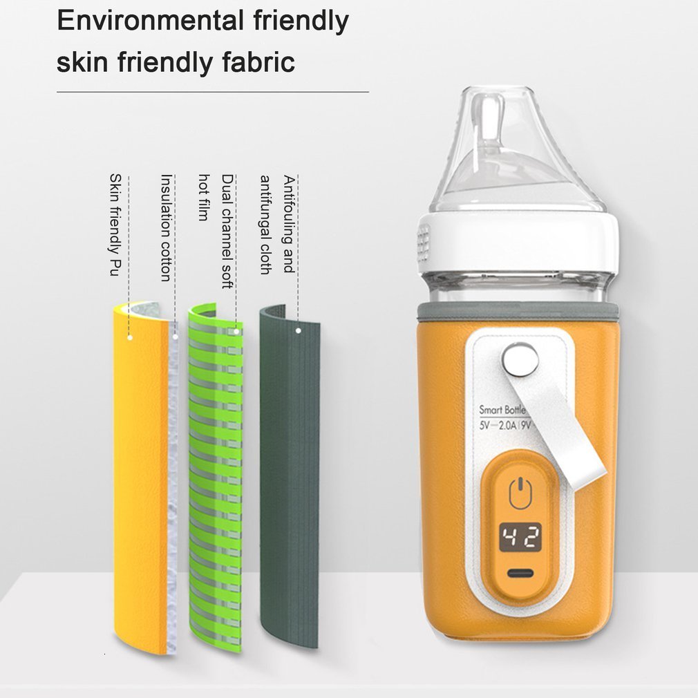 Bottle Warmers Sterilizers# USB Charging Warmer Bag Insulation Cover Heating for Warm Water Baby Portable Infant Travel Accessories 221122
