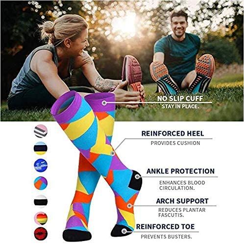 Party Favor Compression Socks Women & Men Best For Running Athletic Crossfit Flight Travel Nurses Outdoor Cycg Long Pressure Stockings P1123