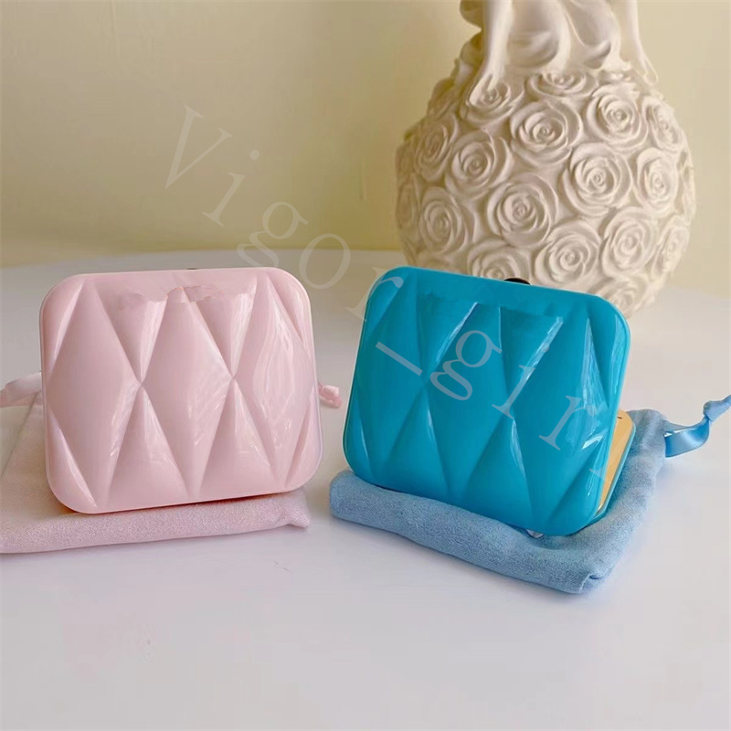 New Mm Brand Compact Mirrors Eu Style Vintage Doublesided Square Mirror with Dust Bag for Lady Nice Quality 2 Color Stock