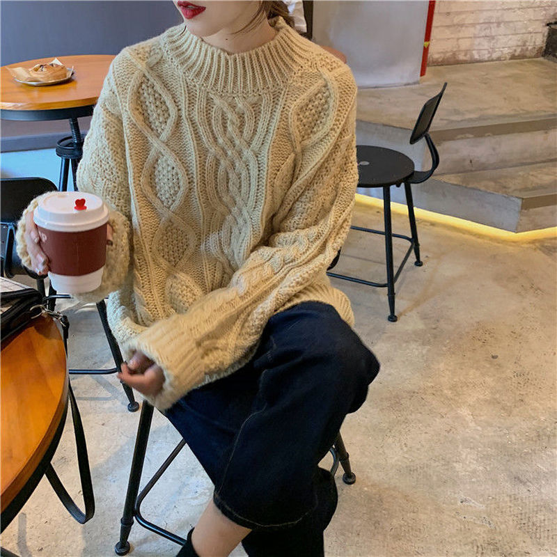 Women's Sweaters Pullovers Women Harajuku Korean Solid Chic Spring Autumn Vintage Femme Lady Soft All-match O-Neck Jumpers 221123