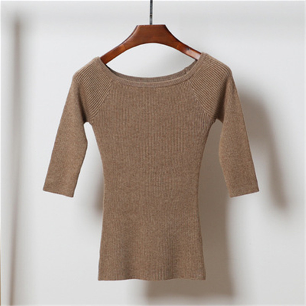 Women's Sweaters korean style sweaters for women fashion tops clothing Basic clothes brown black white pullovers knitted blouses 221123