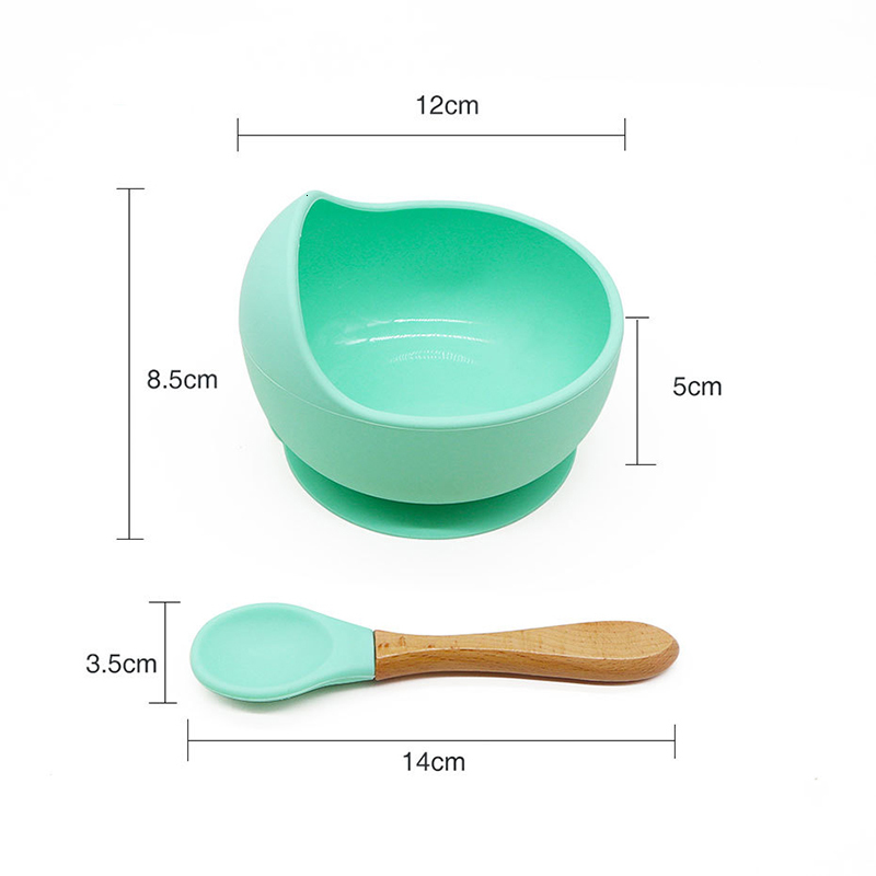 Cups Dishes Utensils 7PCSSet Baby Silicone Plate With Sucker Food Grade Toddler Feeding Tableware Kitchen Portable Dinner Plates Bowls Bib Set 221122