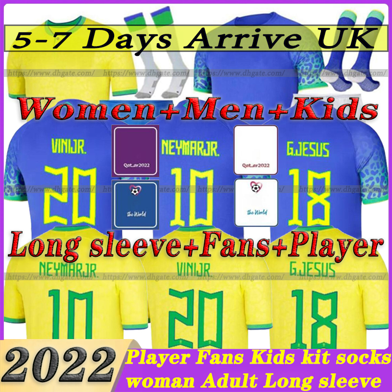 22 23 brazil soccer jerseys Camiseta de futbol PAQUETA football shirt maillots MARQUINHOS VINI JR SILVA brasil RICHARLISON bRAZILS MEN KIDS WOMAN long sleeve