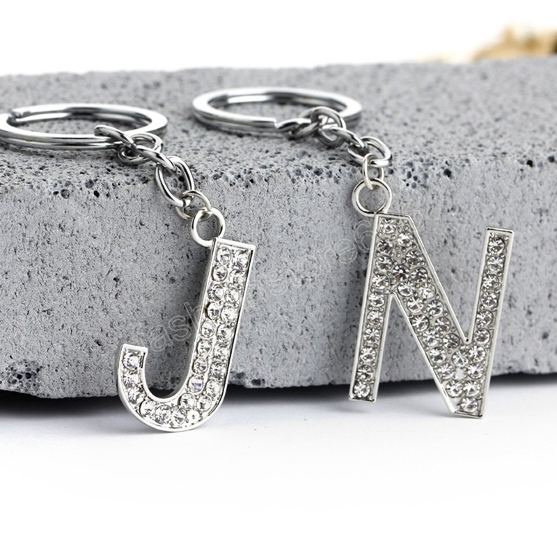 Crystal 26 Alphabet Key Ring For Women Initial Letter Keychains Bag Accessories Fashion Letter Pendant Keychain
