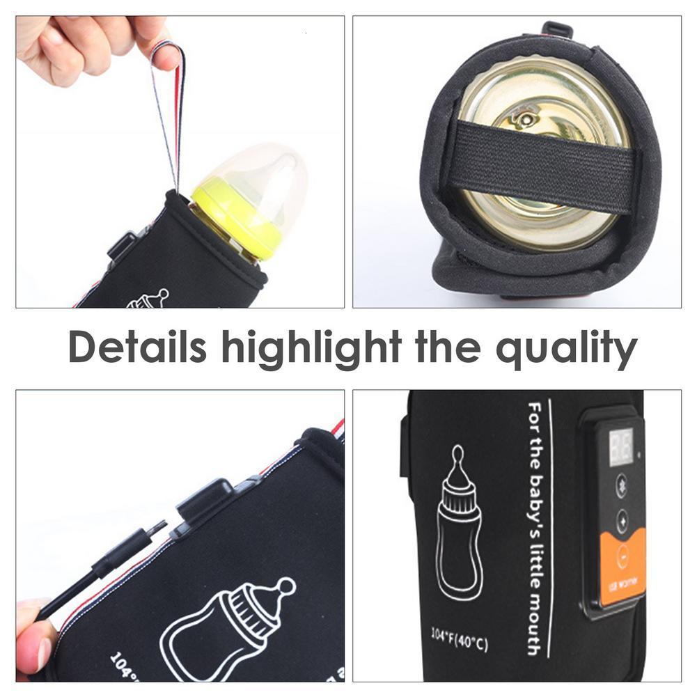 Bottle Warmers Sterilizers# Smart USB Baby Warmer Bag Milk Water Nursing Heater LCD Display Travel Portable Heating Keeper 221122