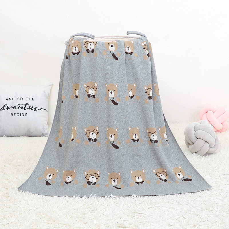 Clothing Sets Newborn Baby Set Cotton Knit Infant Girl Boy Romper Blanket Cute Bears Toddler Long Sleeve Jumpsuit Bedding Quilt Y2211