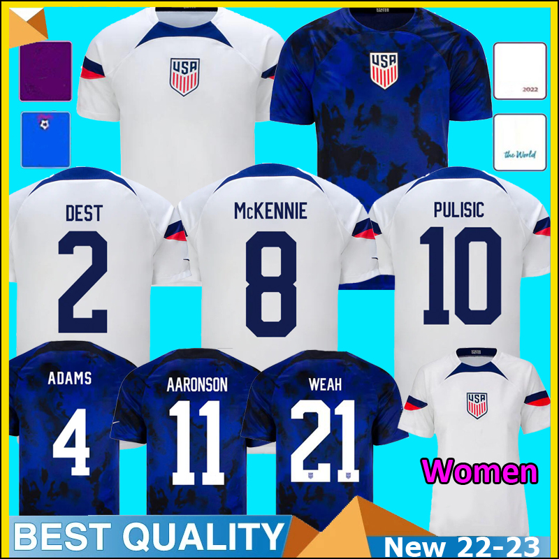 2022 PULISIC MCKENNIE usmnt Soccer Jersey ADAMS AARONSON REYNA DEST MORRIS WEAH REYNA 22 23 America Football Shirt Camisetas USAs ROBINSON MEN Women Kids kit Uniform, Home+patch
2022 PULISIC MCKENNIE usmnt Soccer Jersey ADAMS AARONSON REYNA DEST MORRIS WEAH REYNA 22 23 America Football Shirt Camisetas USAs ROBINSON MEN Women Kids kit Uniform, Home+patch