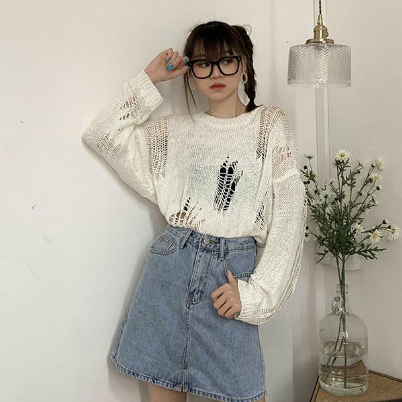 Women's Sweaters Women Loose Casual Fashionable O-Neck Knitting Solid Simple Korean Style Chic Daily Autumn Trendy Long Sleeve Pullovers 221123