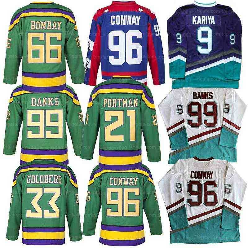 Mighty Ducks Jersey 66 Gordon Bombay 96 Charlie Conway 99 Adam Banks 9 Paul Kariya Hockey Jerseys Mens Movie White Green Purple Double Stitched, As show
Mighty Ducks Jersey 66 Gordon Bombay 96 Charlie Conway 99 Adam Banks 9 Paul Kariya Hockey Jerseys Mens Movie White Green Purple Double Stitched, As show