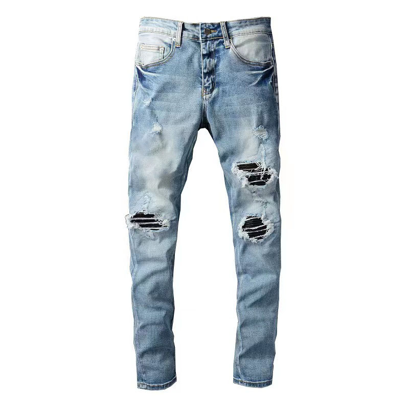 Designer Stack European Purple Men Embroidery Quilting Ripped for Trend Brand Vintage Pant Fold Slim Skinny Fashion Jeans Kcgw, 10
Designer Stack European Purple Men Embroidery Quilting Ripped for Trend Brand Vintage Pant Fold Slim Skinny Fashion Jeans Kcgw, 10