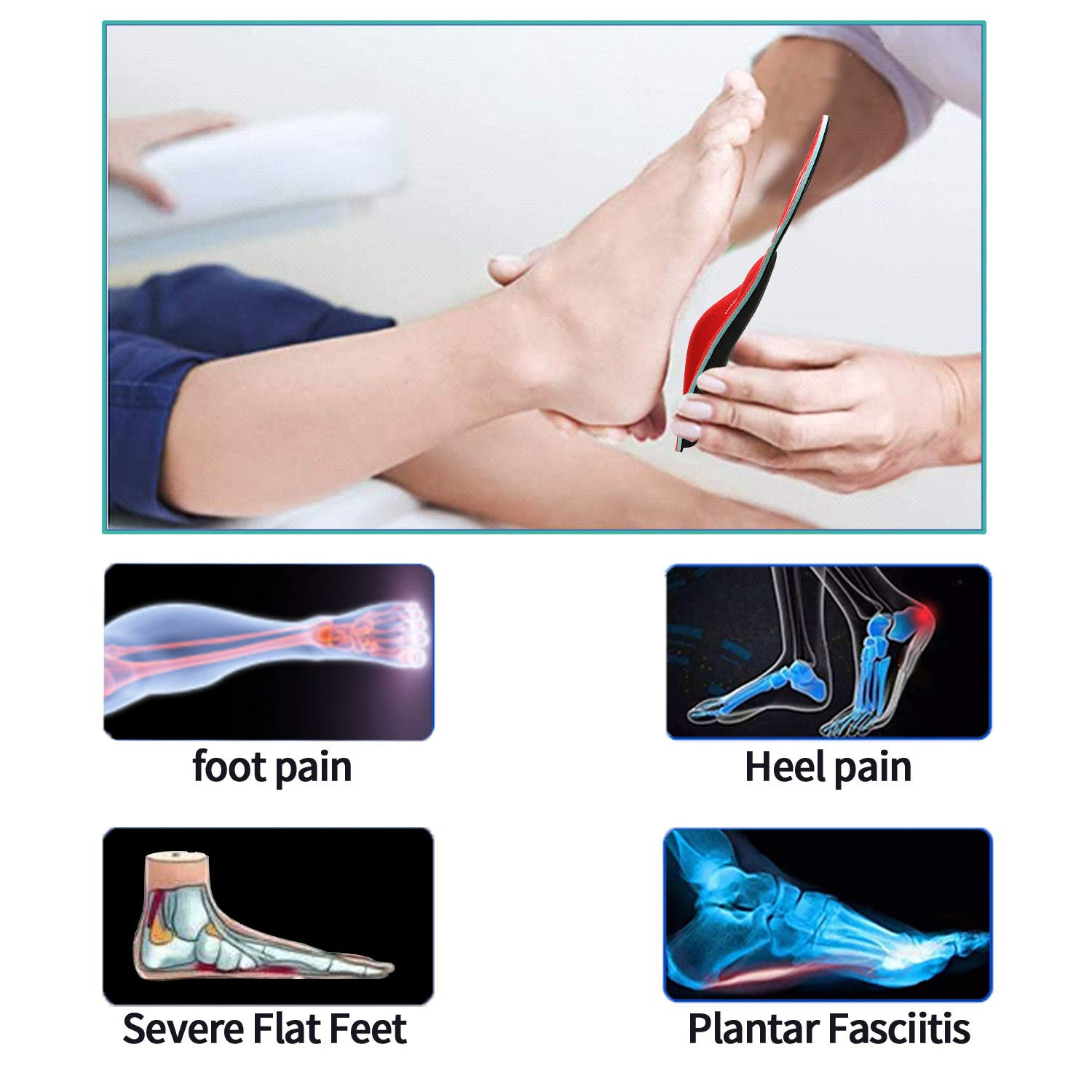 Shoe Parts Accessories Walkomfy Orthopedic Insoles for Pain Relief Plantar Fasciitis Flat Feet High Arch Support Foot Valgus Over Shoes Insert Comfort