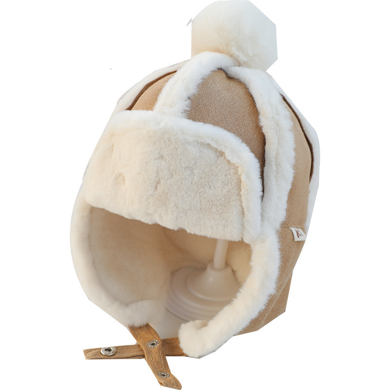 Caps Hats Baby Boys Girls Kids Children Ear Flap Muff Winter Warm Plush Cotton Outdoor Lei Feng Beanie Gifts 46-51cm 221122