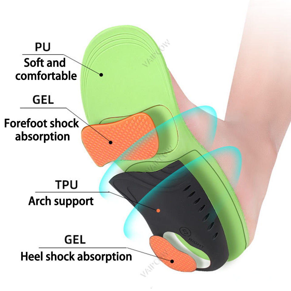 2025 new Shoe Parts Accessories EVA Orthopedic Shoes Sole Insoles For feet Arch Foot Pad XO Type Leg Correct insole Flat Support Sports Insert 221122