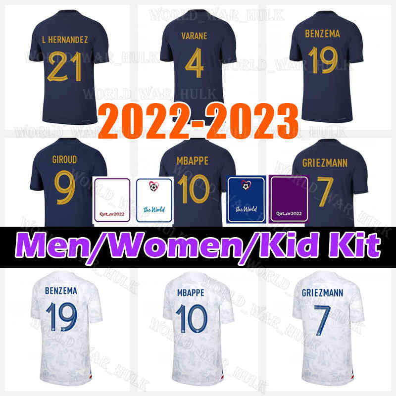 French club Full Sets 2022 2023 soccer jerseys BENZEMA 10 MBAPPE GRIEZMANN SALIBA COMAN PAVARD KANTE Maillot de foot equipe Maillots kids kit women Men football shirt, Men 2022 jersey(fa guo)+patch
French club Full Sets 2022 2023 soccer jerseys BENZEMA 10 MBAPPE GRIEZMANN SALIBA COMAN PAVARD KANTE Maillot de foot equipe Maillots kids kit women Men football shirt, Men 2022 jersey(fa guo)+patch