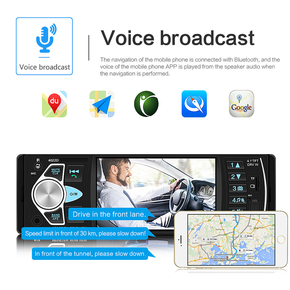 4.1 Inch Auto Audio Car Radio Touch Screen Car Stereo MP5 Bluetooth USB FM Camera Multimedia Player