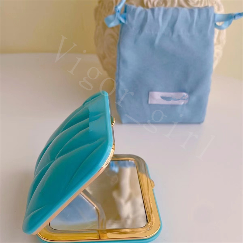New Mm Brand Compact Mirrors Eu Style Vintage Doublesided Square Mirror with Dust Bag for Lady Nice Quality 2 Color Stock